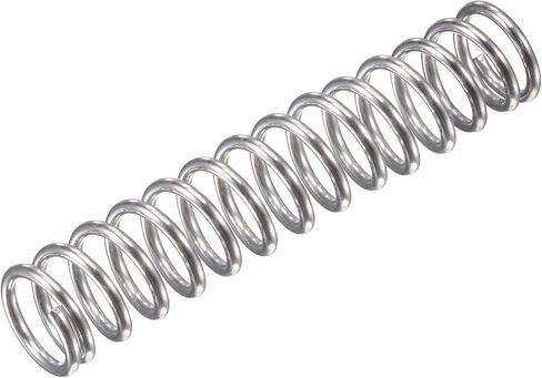 uxcell Compression Spring,304 Stainless Steel,8mm OD,1mm Wire Size, 26mm Compressed Length,40mm Free Length,31.4N Load Capacity for Home Projects, Silver Tone, 5pcs in Saudi Arabia