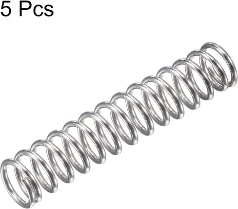 uxcell Compression Spring,304 Stainless Steel,8mm OD,1mm Wire Size, 26mm Compressed Length,40mm Free Length,31.4N Load Capacity for Home Projects, Silver Tone, 5pcs in Saudi Arabia
