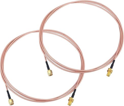 SMA Antenna Extension Cable SMA Male to SMA Female Bulkhead Mount RF Connector RG316 Cable 2M 6.5Ft for Handheld Ham Radio 4G LTE Router Gateway Cellular SDR USB Dongle Receiver in Saudi Arabia