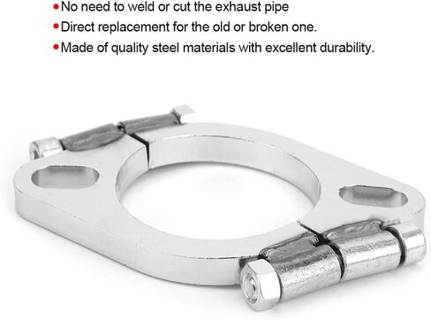 Automotive Flange Accessory, 2.5in Solid Steel Flat Oval Split Repair Flange Replacement Accessory, Flange and Gasket for Flange Connection Kit in Saudi Arabia