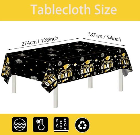 Graduation Party Plates and Napkins 2025, Graduation Party Supplies Congrats Grad Party Decorations Class of 2025,Blue Gold Graduation Disposable Paper Plates Napkins Set,Tablecloth,Banner,Serve 25 in Saudi Arabia