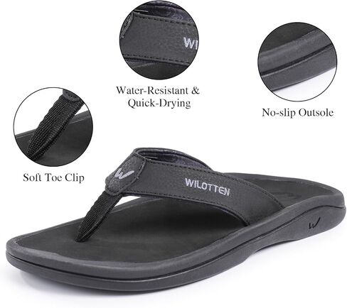 CIOR WILOTTEN Men's Beach Sandals Quick Dry Flip Flops Water Resistant Soft Comfort Slides Arch Support Sandals in Saudi Arabia