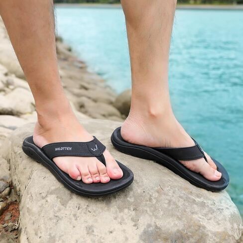 CIOR WILOTTEN Men's Beach Sandals Quick Dry Flip Flops Water Resistant Soft Comfort Slides Arch Support Sandals in Saudi Arabia