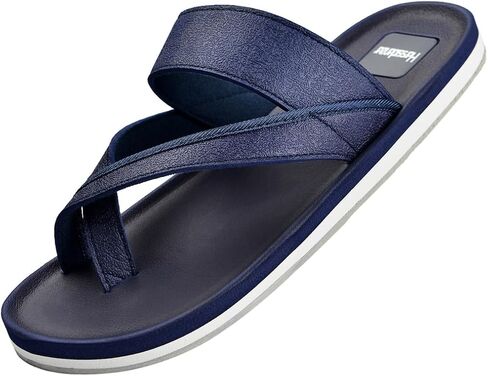 Harssidanzar Flip Flops For Mens,Classical Thong Footbed Sandals Lightweight Beach Sandals KM236US in Kuwait