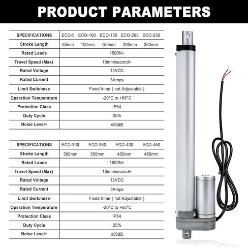 المحرك الخطي للسكتة الدماغية DC 12V 2 بوصة مع دعامة تثبيت 900N(225lbs) أقصى رفع 10 مم/ثانية لكرسي طاولة التلفاز رفع سرير التدليك المحرك الخطي للأريكة الكهربائية in Kuwait