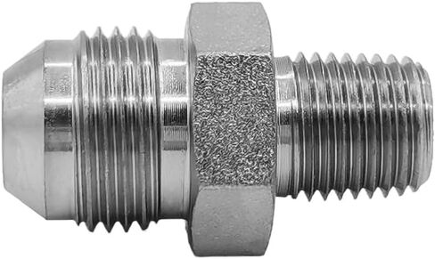 (2-PACK) 2404-08-04 تركيب محول خرطوم هيدروليكي 1/2 بوصة ذكر JIC 37 درجة مضيئة (3/4 بوصة -16UNF) × 1/4 بوصة ذكر (1/4 بوصة -18NPTF) أنبوب وصلات الأنابيب المستقيمة SAE موصل الكربون الصلب in Saudi Arabia