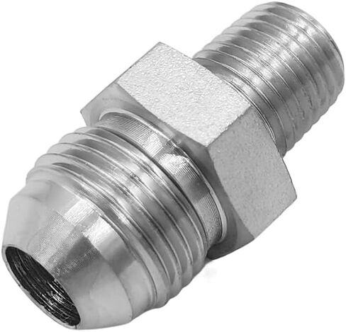 (2-PACK) 2404-08-04 تركيب محول خرطوم هيدروليكي 1/2 بوصة ذكر JIC 37 درجة مضيئة (3/4 بوصة -16UNF) × 1/4 بوصة ذكر (1/4 بوصة -18NPTF) أنبوب وصلات الأنابيب المستقيمة SAE موصل الكربون الصلب in Saudi Arabia