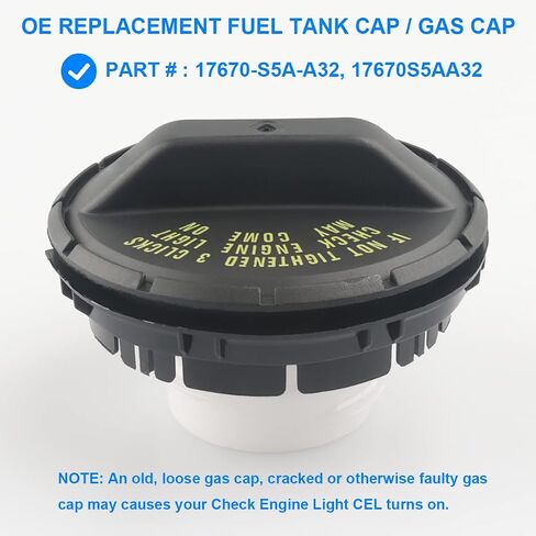 Gas Cap, Fuel Cap Replaces 17670-S5A-A32, 17670S5AA32 Compatible with Honda - 2001-2005 Honda Civic, 2002-2004 Honda CRV, 2003-2005 Honda Element, 2001-2005 Honda S2000, 2001-2006 Honda Insight in Saudi Arabia