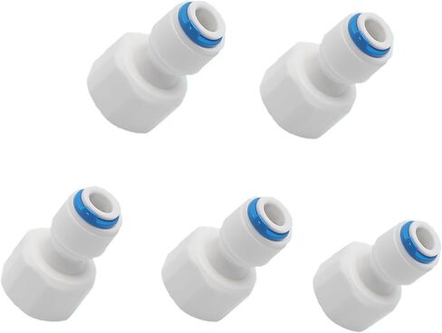 Jiuwu 3/8 female to 1/4 od quick connect 5pcs 1/4 to 3/8 water line adapter 1/4 to 3/8 water line adapter for RO System Water Filter in Saudi Arabia