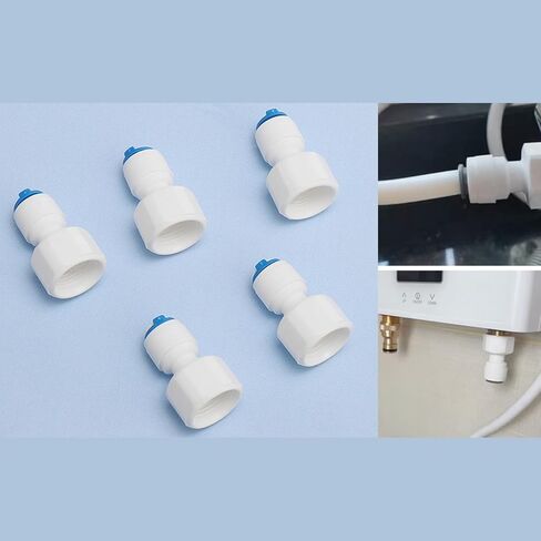 Jiuwu 3/8 female to 1/4 od quick connect 5pcs 1/4 to 3/8 water line adapter 1/4 to 3/8 water line adapter for RO System Water Filter in Saudi Arabia