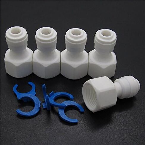 Jiuwu 3/8 female to 1/4 od quick connect 5pcs 1/4 to 3/8 water line adapter 1/4 to 3/8 water line adapter for RO System Water Filter in Saudi Arabia