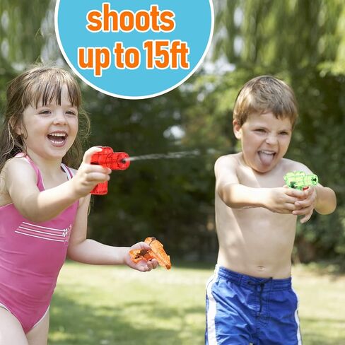 Threan 100 Pieces Mini Water Gun Bulk Plastic Summer Squirt Toys Small Guns Fun Water Pistol for Outdoor Beach Bath Swimming Pool Game Party Favor(Red, Yellow, Blue, Green, Orange, Classic) in Saudi Arabia