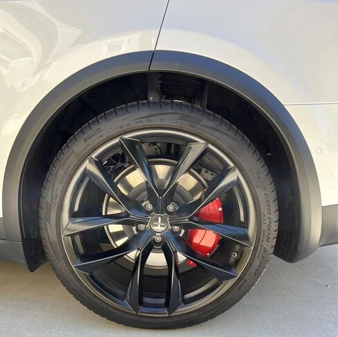 مجموعة أغطية الفرجار مكونة من 4 قطع متوافقة مع ملحقات Tesla Model X Model S 2022 2023 2024، وأغطية الفرجار الأمامية والخلفية، تناسب طراز Tesla X 2023 2024 in Kuwait
