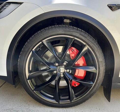 مجموعة أغطية الفرجار مكونة من 4 قطع متوافقة مع ملحقات Tesla Model X Model S 2022 2023 2024، وأغطية الفرجار الأمامية والخلفية، تناسب طراز Tesla X 2023 2024 in Kuwait
