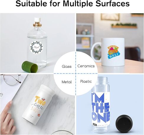 ورق ملصق منزلق مائي من A-SUB للطابعات النافثة للحبر 25 ورقة ورق نقل منزلق مائي أبيض مقاس 8.5 × 11 بوصة للأكواب والأكواب والشارات الزجاجية in Kuwait