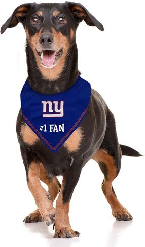 NFL New York Giants Personalized Tie Bandana for Dogs & Cats, Size Small/Medium. Custom Dog Bandana Scarf Bib for Pet Cat Dog. The Ultimate Game-Day & Party Customizable Bandana in Saudi Arabia