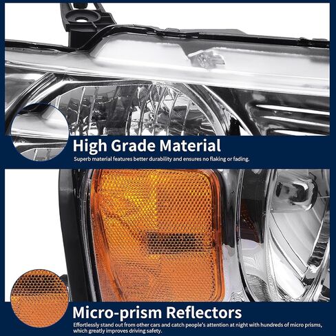 AUTOSAVER88 Headlight Assembly Compatible with 2004 2005 2006 2007 2008 Ford F-150 Passenger and Driver side Black Housing Clear Lens Amber Reflector in Saudi Arabia