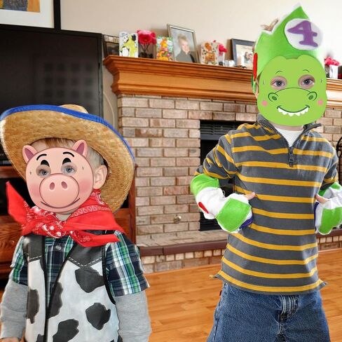 16 Pcs Toy Inspired Story Birthday Decorations, 8 Styles Toy Game Paper Masks Party Supplies, Toy Theme Birthday Party Supplies for Boys Girls Party Decoration in Kuwait