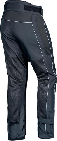 سروال شبكي للرجال للدراجات النارية مزود بسحّاب كامل الساق سروال ركوب الخيل Powersports واقي مدرع Adv CE فوق التمهيد سروال موتوكروس أسود in Kuwait