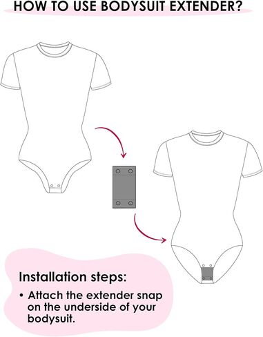 موسع بدلات الجسم النسائية، يضيف طولًا إلى مشبك بدلة الجسم، موسعات كبس طويلة للبالغين قابلة للتعديل بمقاس قابل للتعديل in Kuwait