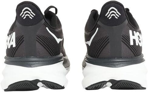 Hoka Men's Clifton 9 Sneaker, Black/White, 9 Wide in Saudi Arabia