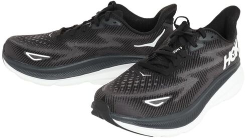 حذاء رياضي رجالي من Hoka Clifton 9، أسود/أبيض، 9 عرض in Saudi Arabia