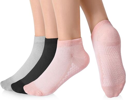جوارب DIBAOLONG للكاحل للنساء للجري رياضية منخفضة القطع بدون جوارب مبطنة بالقطن 3 أزواج in Kuwait