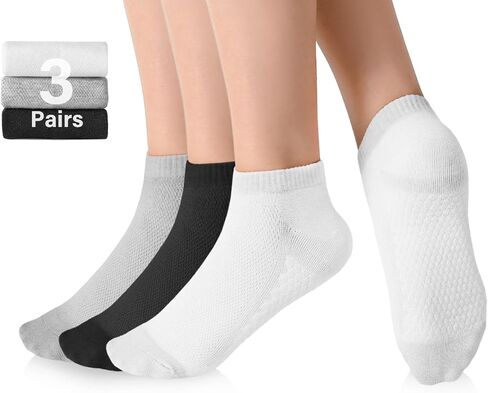 DIBAOLONG Ankle Socks for Women Running Athletic Low Cut No Show Socks Cotton Cushioned 3 Pair in Saudi Arabia