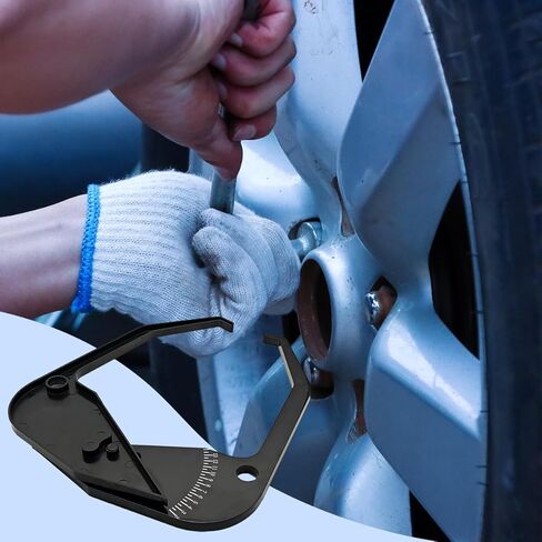 فرجار إطارات السيارة، فرجار موازن إطارات السيارة، فرجار عرض حافة موازن الإطارات، أداة قياس عرض الحافة المحمولة، فرجار عجلة السيارة الدقيق (أسود) in Kuwait