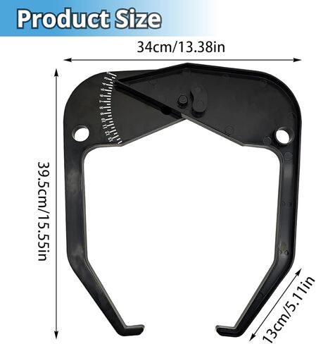 فرجار إطارات السيارة، فرجار موازن إطارات السيارة، فرجار عرض حافة موازن الإطارات، أداة قياس عرض الحافة المحمولة، فرجار عجلة السيارة الدقيق (أسود) in Kuwait