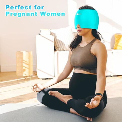Migraine Headache Relief Cap - Ice Head Wrap with Hot Cold Gel, Headache Relief Hat for Sinus, Stress and Tension Relief, Head Ice Pack with Eye and Face Cold Compress in Saudi Arabia