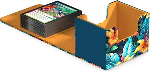 Ultimate Guard Limited Run Sidewinder 100+ Floral Places II، صندوق سطح السفينة لـ 100 بطاقة TCG مزدوجة الأكمام، وردي ميامي، إغلاق مغناطيسي وبطانة داخلية من الألياف الدقيقة... in Kuwait