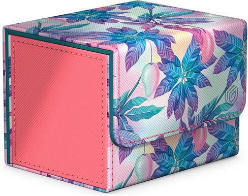 Ultimate Guard Limited Run Sidewinder 100+ Floral Places II، صندوق سطح السفينة لـ 100 بطاقة TCG مزدوجة الأكمام، وردي ميامي، إغلاق مغناطيسي وبطانة داخلية من الألياف الدقيقة... in Kuwait