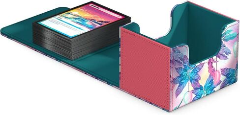 Ultimate Guard Limited Run Sidewinder 100+ Floral Places II، صندوق سطح السفينة لـ 100 بطاقة TCG مزدوجة الأكمام، وردي ميامي، إغلاق مغناطيسي وبطانة داخلية من الألياف الدقيقة... in Kuwait