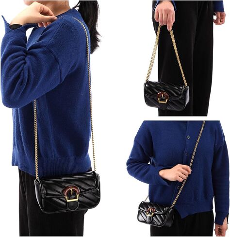 Ayliss حقيبة يد نسائية صغيرة عبر الجسم محفظة كتف حقيبة يد مسائية بمقبض للهاتف المحمول محفظة من جلد البولي يوريثان in Kuwait