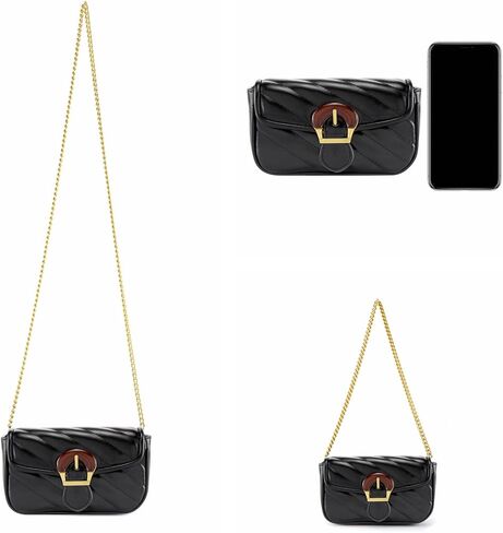 Ayliss حقيبة يد نسائية صغيرة عبر الجسم محفظة كتف حقيبة يد مسائية بمقبض للهاتف المحمول محفظة من جلد البولي يوريثان in Kuwait