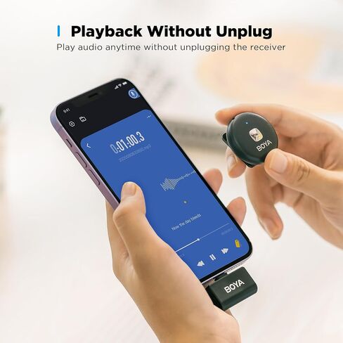 BOYA Wireless Lavalier Microphone for iPhone15 Android USB C Type-C Smartphone Laptop, Noise Cancellation, Magnetic Clip On Microphone for YouTube Vlog Video Recording Streaming Omic-U-B in Saudi Arabia
