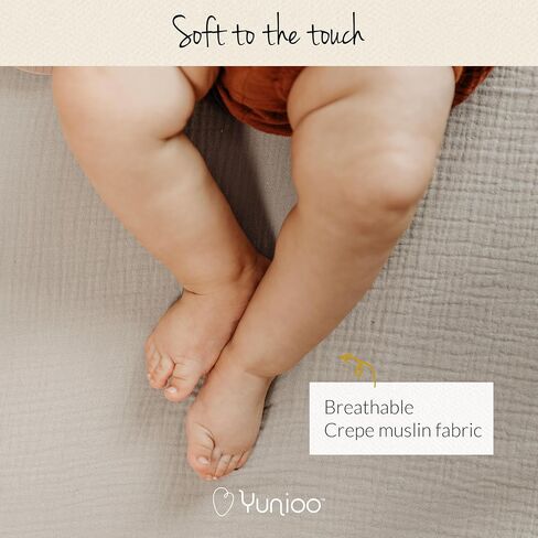 Ultrasoft Muslin Baby Crib Sheets Neutral for Boy or Girl, 100% Organic Cotton Boho Fitted Crib Sheet in 2-Pack, Universal Fit Crib Mattress Sheet Set, 52 x 28"- Cream-Brick in Saudi Arabia