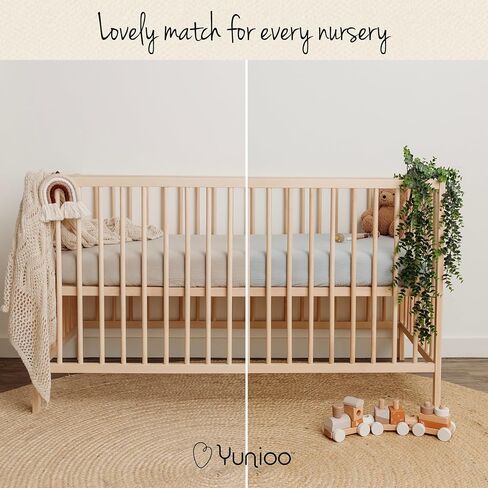 Ultrasoft Muslin Baby Crib Sheets Neutral for Boy or Girl, 100% Organic Cotton Boho Fitted Crib Sheet in 2-Pack, Universal Fit Crib Mattress Sheet Set, 52 x 28"- Cream-Brick in Saudi Arabia
