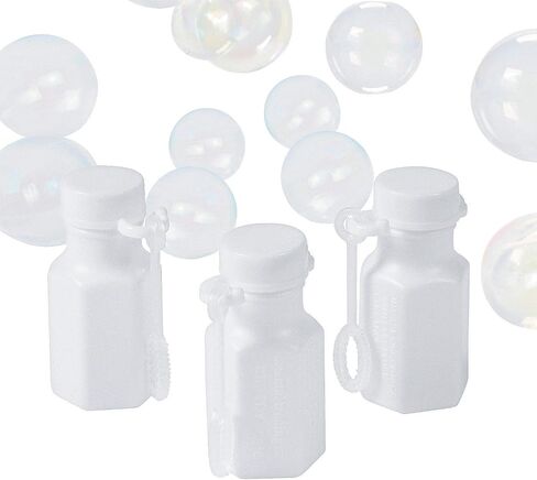 Hexagon Mini Bubble Bottles, 48 Pieces, Wedding, Birthday Party Favors, Bubble Wands (Silver) in Saudi Arabia