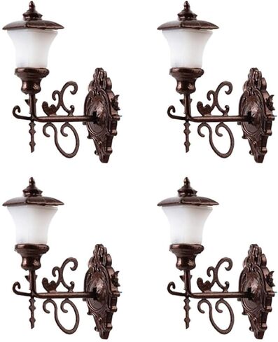 Housoutil 4pcs Dollhouse Wall Light Wall Light Exterior Outdoor Wall Lights Mini Dollhouse Miniature Wall Lights Dollhouse Wall Lamp Garden Lamps Sand Table Layout Decor Lamp Model in Saudi Arabia