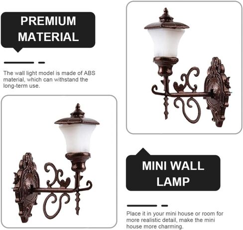 Housoutil 4pcs Dollhouse Wall Light Wall Light Exterior Outdoor Wall Lights Mini Dollhouse Miniature Wall Lights Dollhouse Wall Lamp Garden Lamps Sand Table Layout Decor Lamp Model in Saudi Arabia