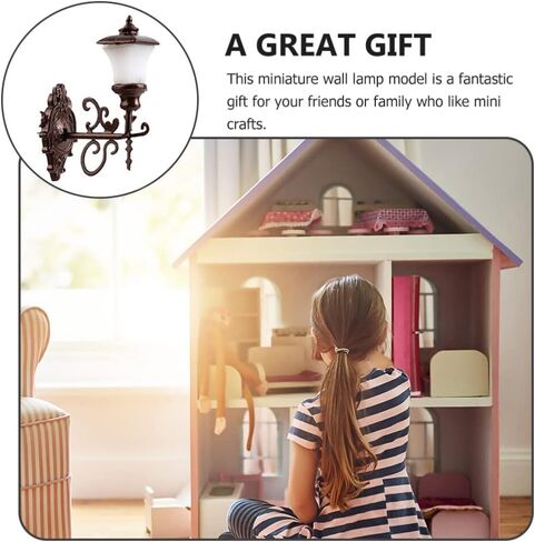 Housoutil 4pcs Dollhouse Wall Light Wall Light Exterior Outdoor Wall Lights Mini Dollhouse Miniature Wall Lights Dollhouse Wall Lamp Garden Lamps Sand Table Layout Decor Lamp Model in Saudi Arabia