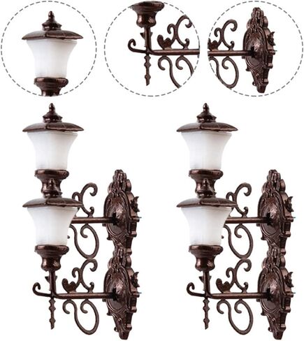 Housoutil 4pcs Dollhouse Wall Light Wall Light Exterior Outdoor Wall Lights Mini Dollhouse Miniature Wall Lights Dollhouse Wall Lamp Garden Lamps Sand Table Layout Decor Lamp Model in Saudi Arabia