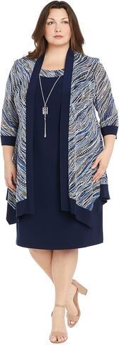 2PC Solid Sheath Dress & Printed Jacket W/Leaf Pattern in Kuwait