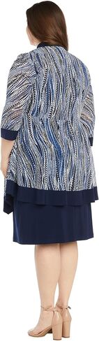 2PC Solid Sheath Dress & Printed Jacket W/Leaf Pattern in Kuwait