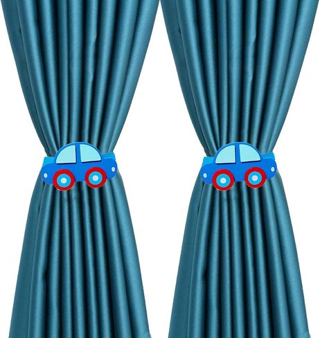 YYC Set of 2 Magnetic Curtain Buckle Tieback Car Bear Frog Design Kids Room (Football) in Saudi Arabia