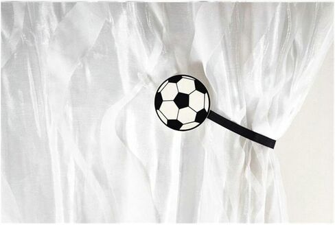 YYC Set of 2 Magnetic Curtain Buckle Tieback Car Bear Frog Design Kids Room (Football) in Saudi Arabia
