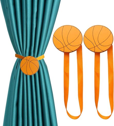 YYC Set of 2 Magnetic Curtain Buckle Tieback Car Bear Frog Design Kids Room (Football) in Saudi Arabia
