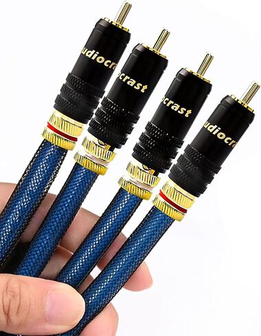 Audiocrast A10 RCA Cable 3.3ft/1m Dual RCA Male Stereo Interconnect for CD Players, Amplifiers, AV Receivers, HiFi Systems(A10) in Saudi Arabia